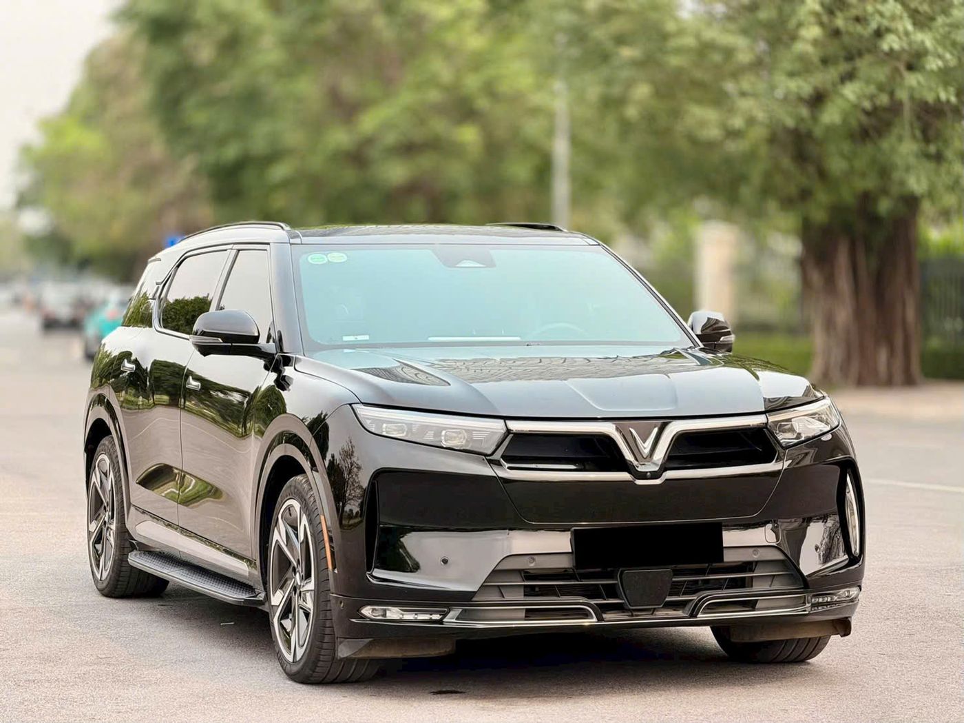 Xe Mạnh Cường đón khách tại điểm hẹn trong thành phố Vĩnh Yên